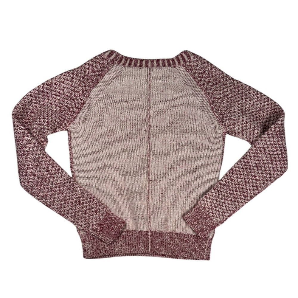 ALLSAINTS Lomond Jumper Womens Size 4 Cable-Knit Wool Linen Sweater Pink - Picture 2 of 7